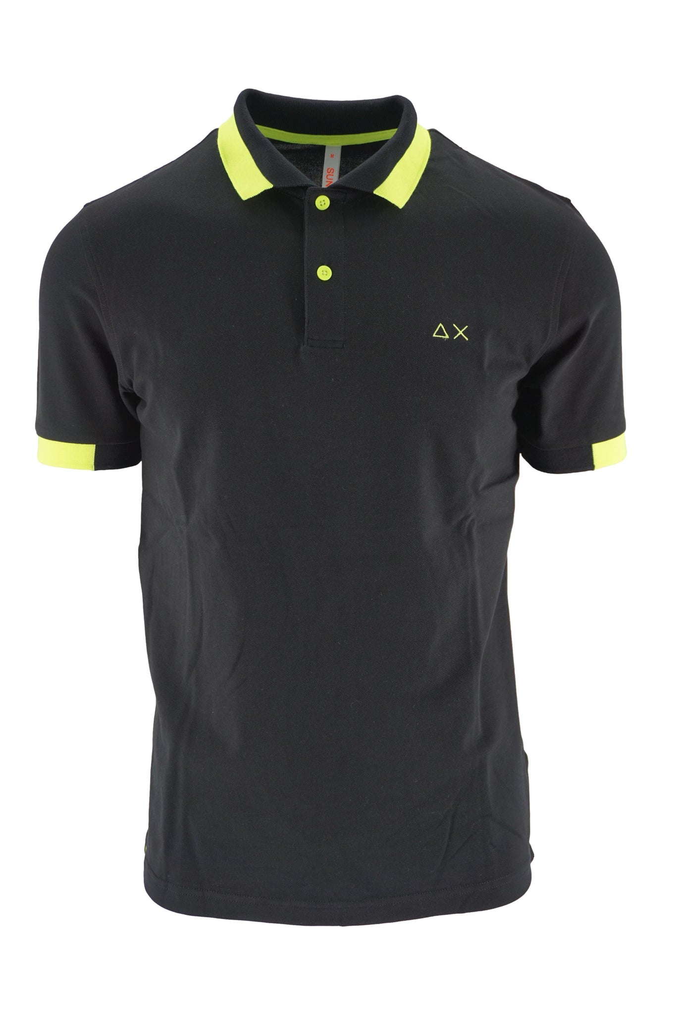 Polo con Contrasti Fluo Sun68 / Nero - Ideal Moda