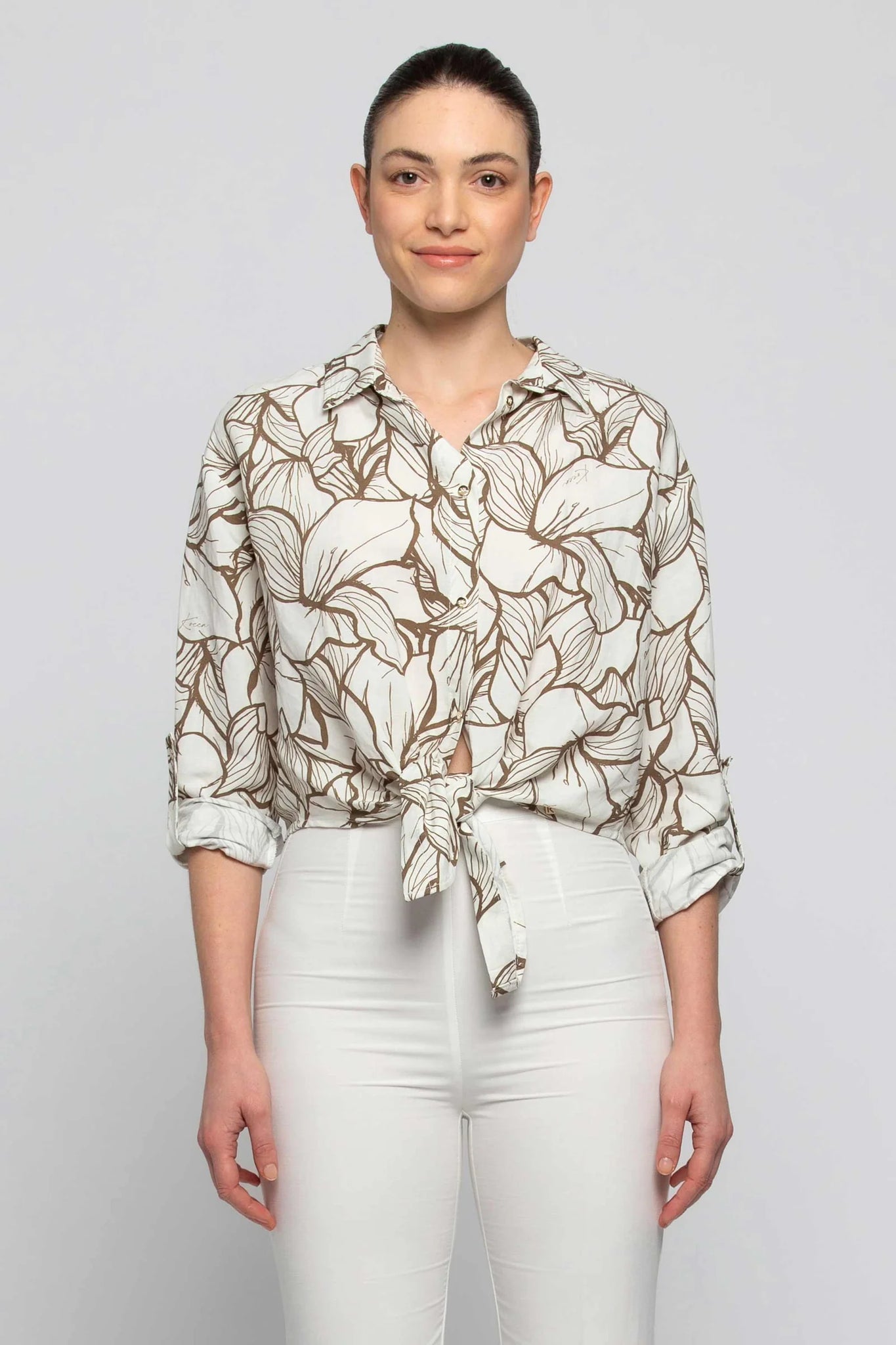 Camicia con Fantasia Kocca / Bianco - Ideal Moda