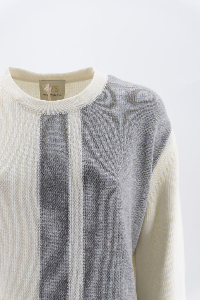 Maglia a Fantasia / Grigio - Ideal Moda