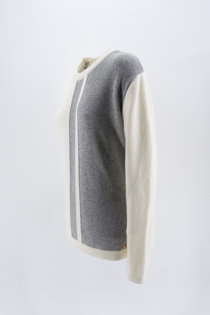 Maglia a Fantasia / Grigio - Ideal Moda