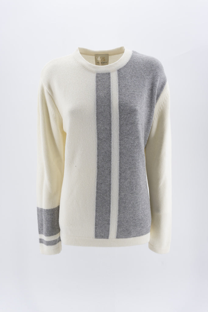 Maglia a Fantasia / Grigio - Ideal Moda