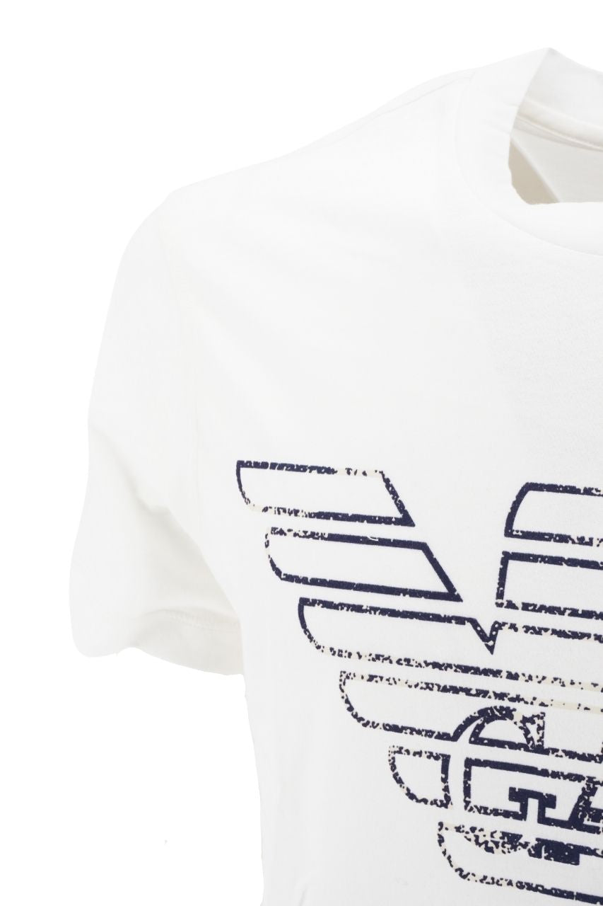 T-Shirt Emporio Armani con Logo / Bianco - Ideal Moda