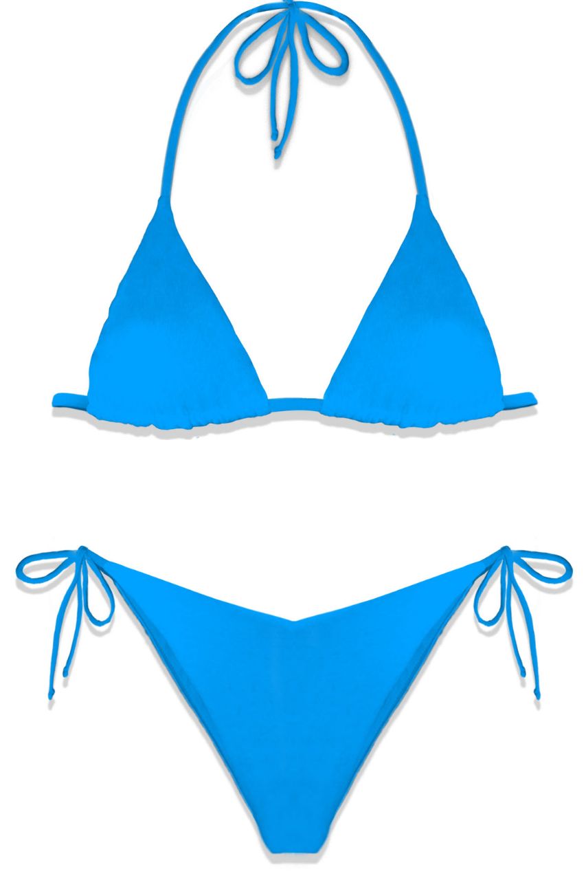 Bikini con Triangolo Mc2 Saint Barth / Azzurro - Ideal Moda