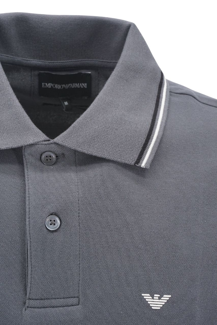 Polo Emporio Armani in Piquet / Grigio - Ideal Moda