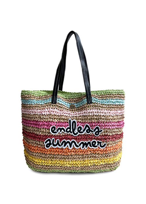 Borsa Formentera con Scritta Le Pandorine / Multicolor - Ideal Moda