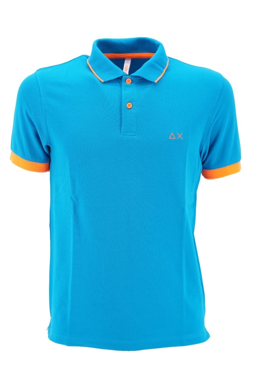 Polo Sun 68 con Contrasti Fluo / Azzurro - Ideal Moda