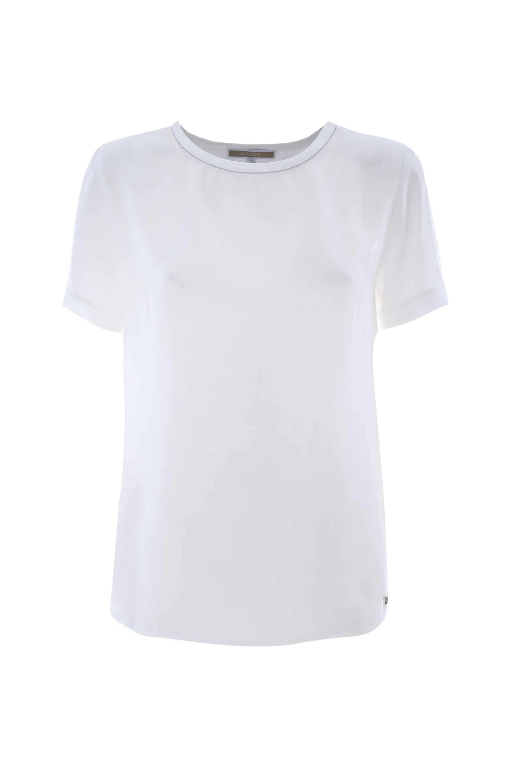 T-Shirt in Viscosa Kocca / Bianco - Ideal Moda