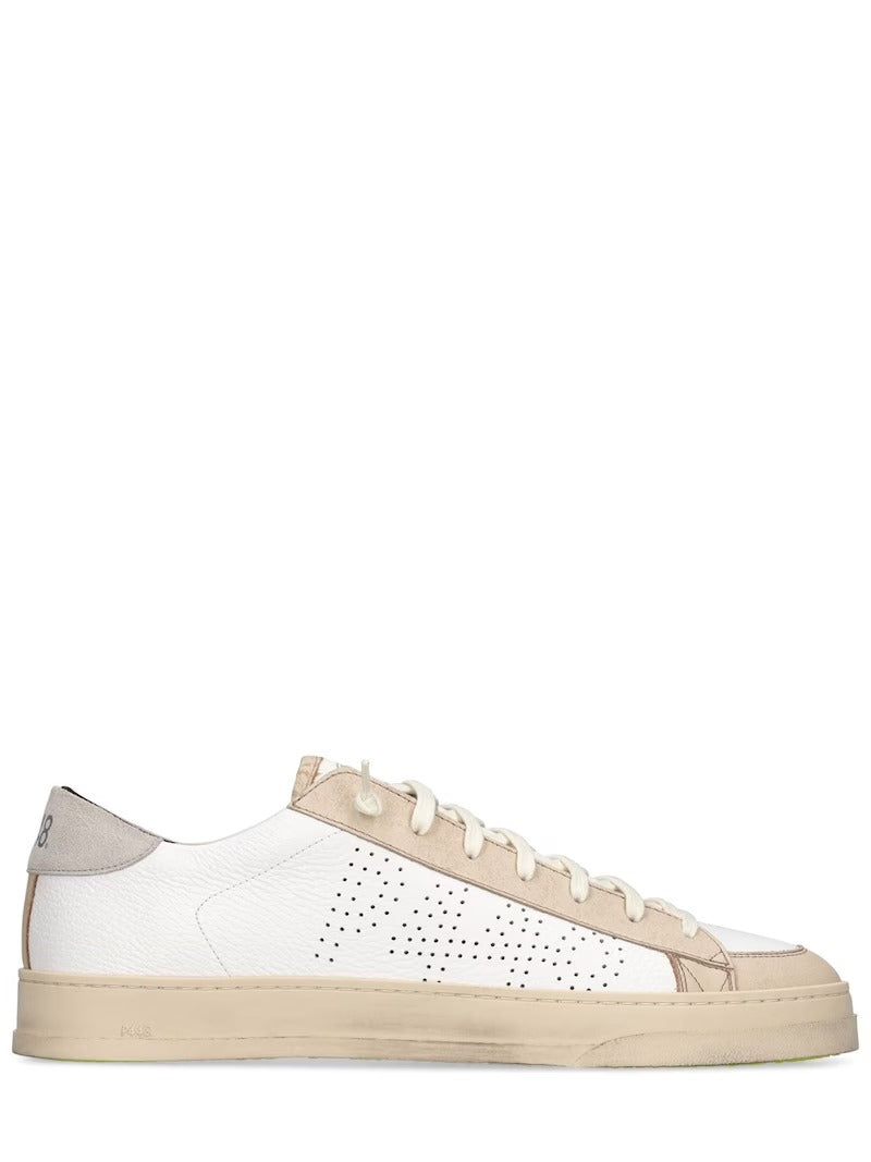 Sneaker JackB in Pelle P448 / Bianco - Ideal Moda