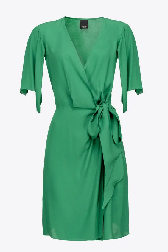 Abito Incrociato in Crepe Pinko / Verde - Ideal Moda