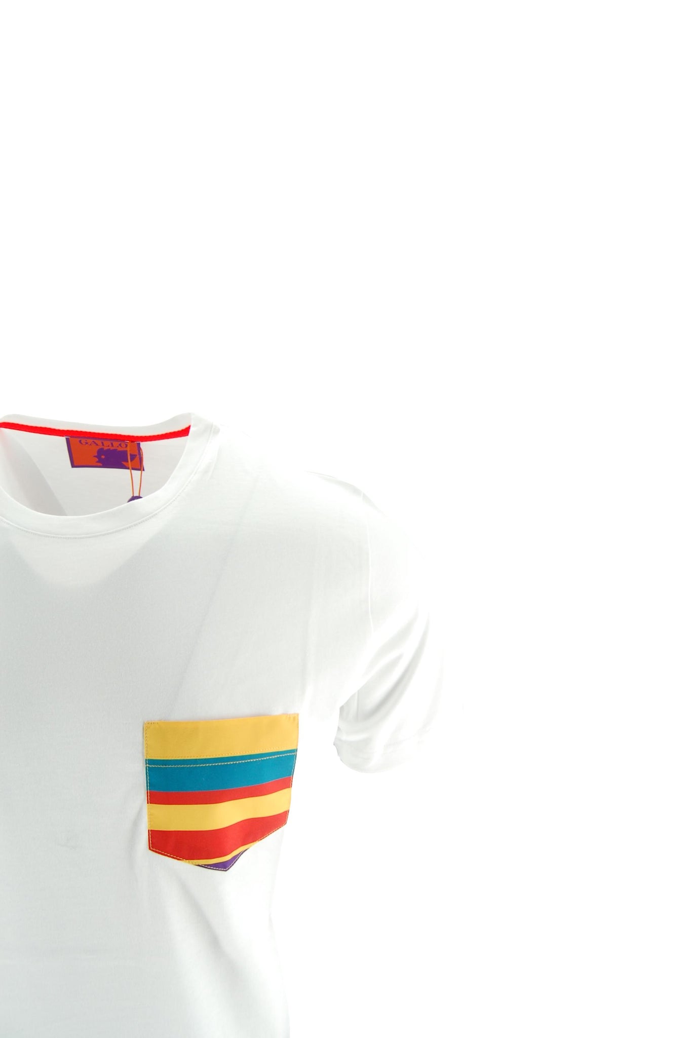 T-Shirt con Taschino Gallo / Bianco - Ideal Moda