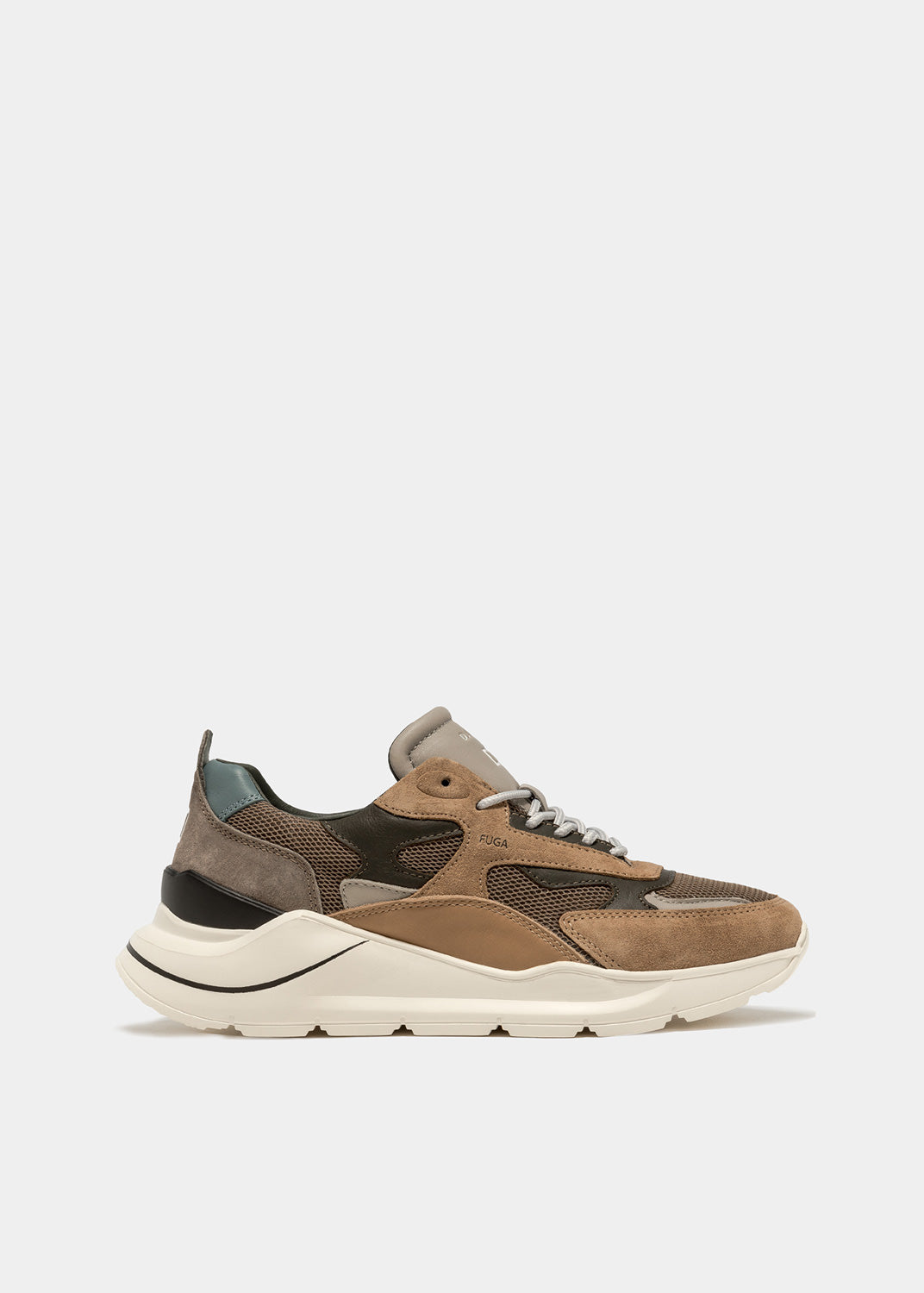 Sneaker DATE in Suede Fuga Mesh / Beige - Ideal Moda