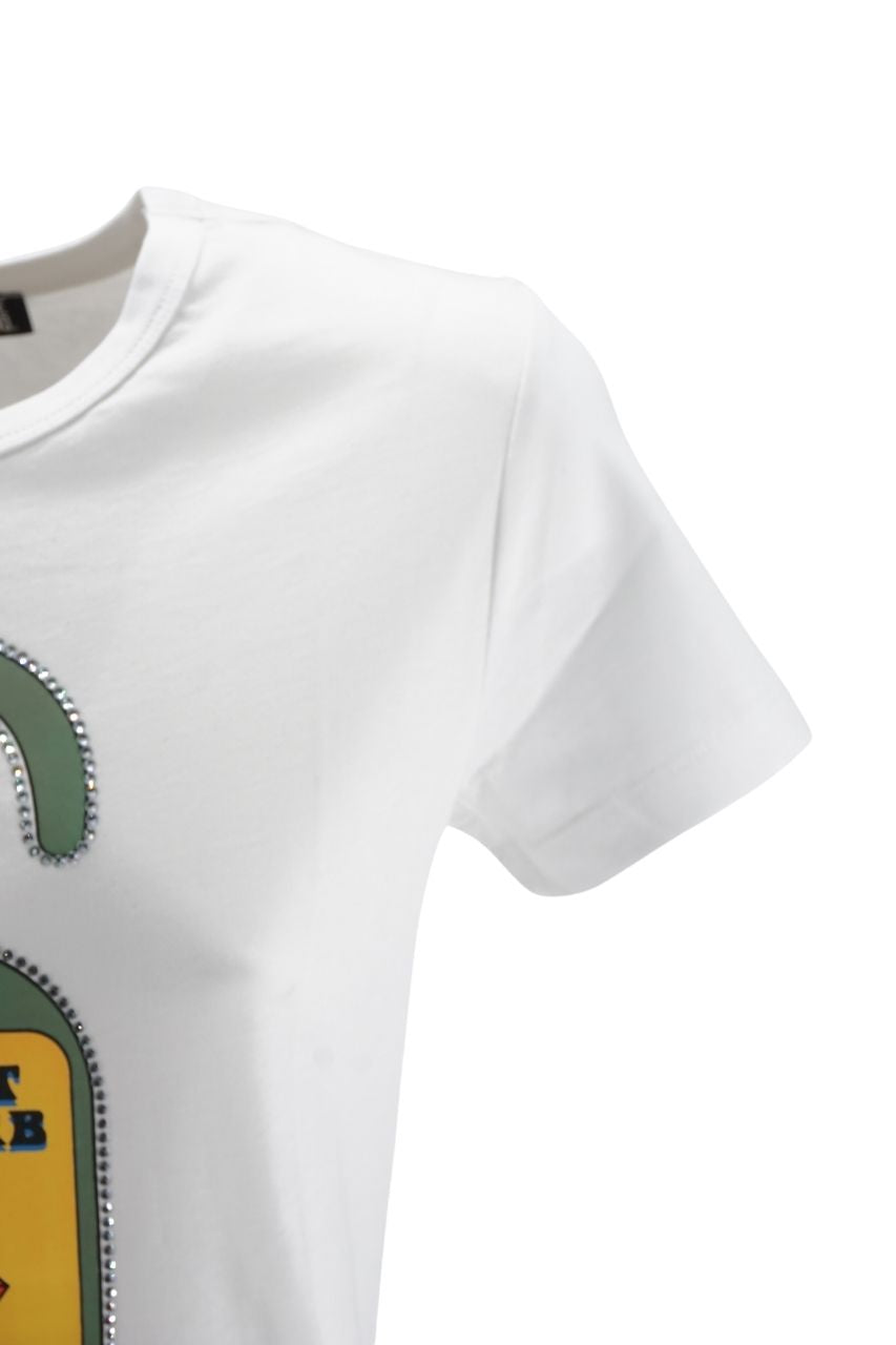 T-Shirt Love Moschino con Stampa / Bianco - Ideal Moda