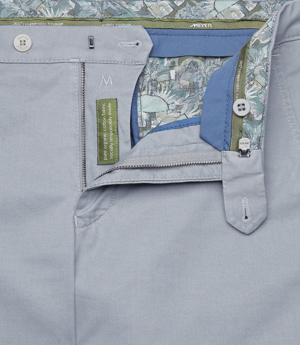 Chino in Cotone Microprint / Grigio - Ideal Moda