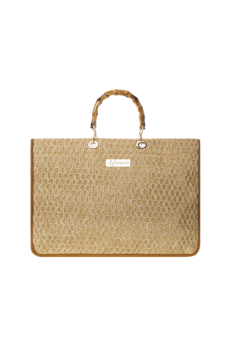 Borsa Grande in Raffia 4Giveness / Oro - Ideal Moda