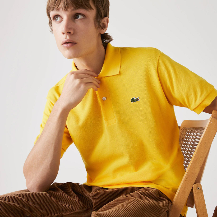 Polo Lacoste L.12.12 classic fit in petit piqué / Giallo - Ideal Moda