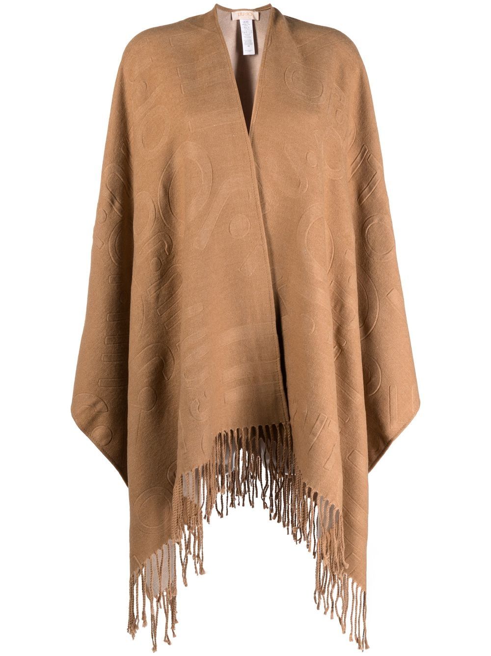 Poncho con Logo Liu Jo / Beige - Ideal Moda