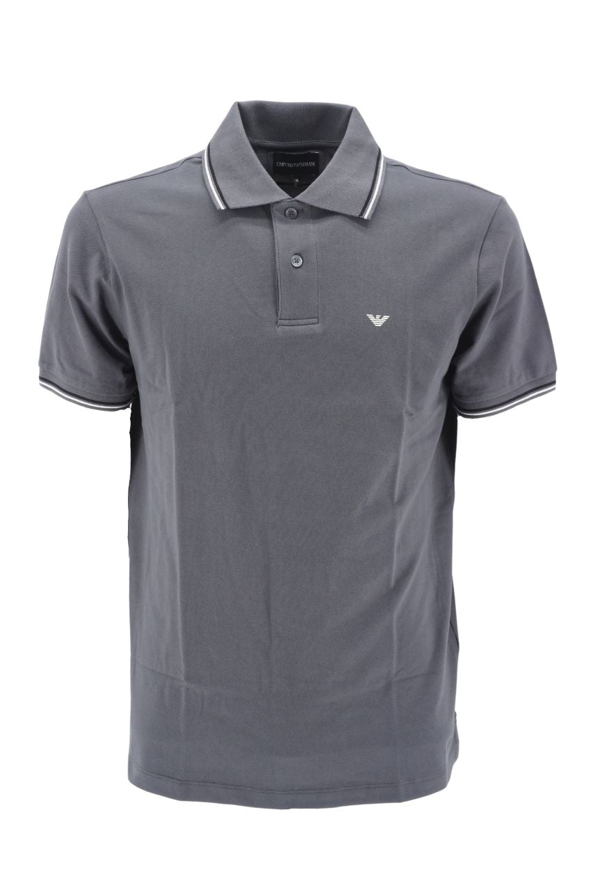 Polo Emporio Armani in Piquet / Grigio - Ideal Moda