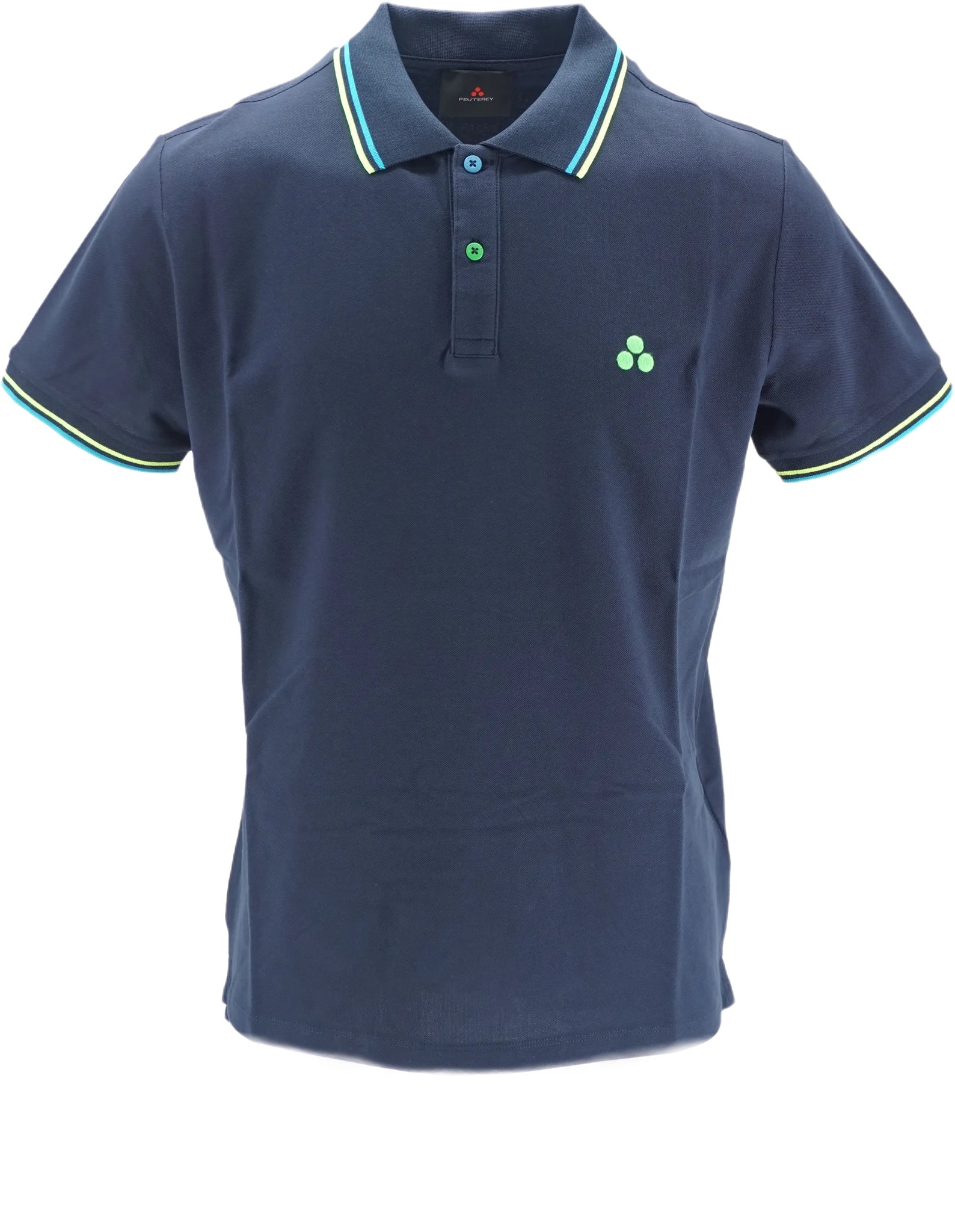 Polo a Maniche Corte in Cotone Peuterey / Blu - Ideal Moda