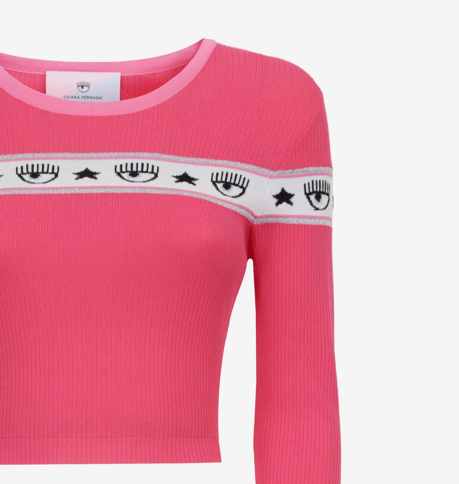 Maglia Chiara Ferragni con Logo / Fucsia - Ideal Moda