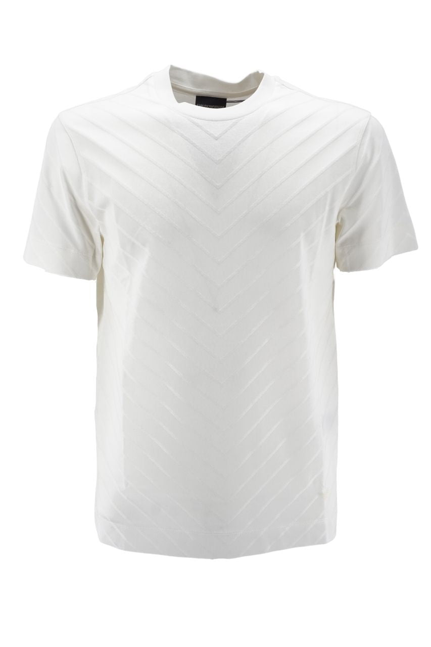 T-Shirt Emporio Armani a Fantasia / Bianco - Ideal Moda