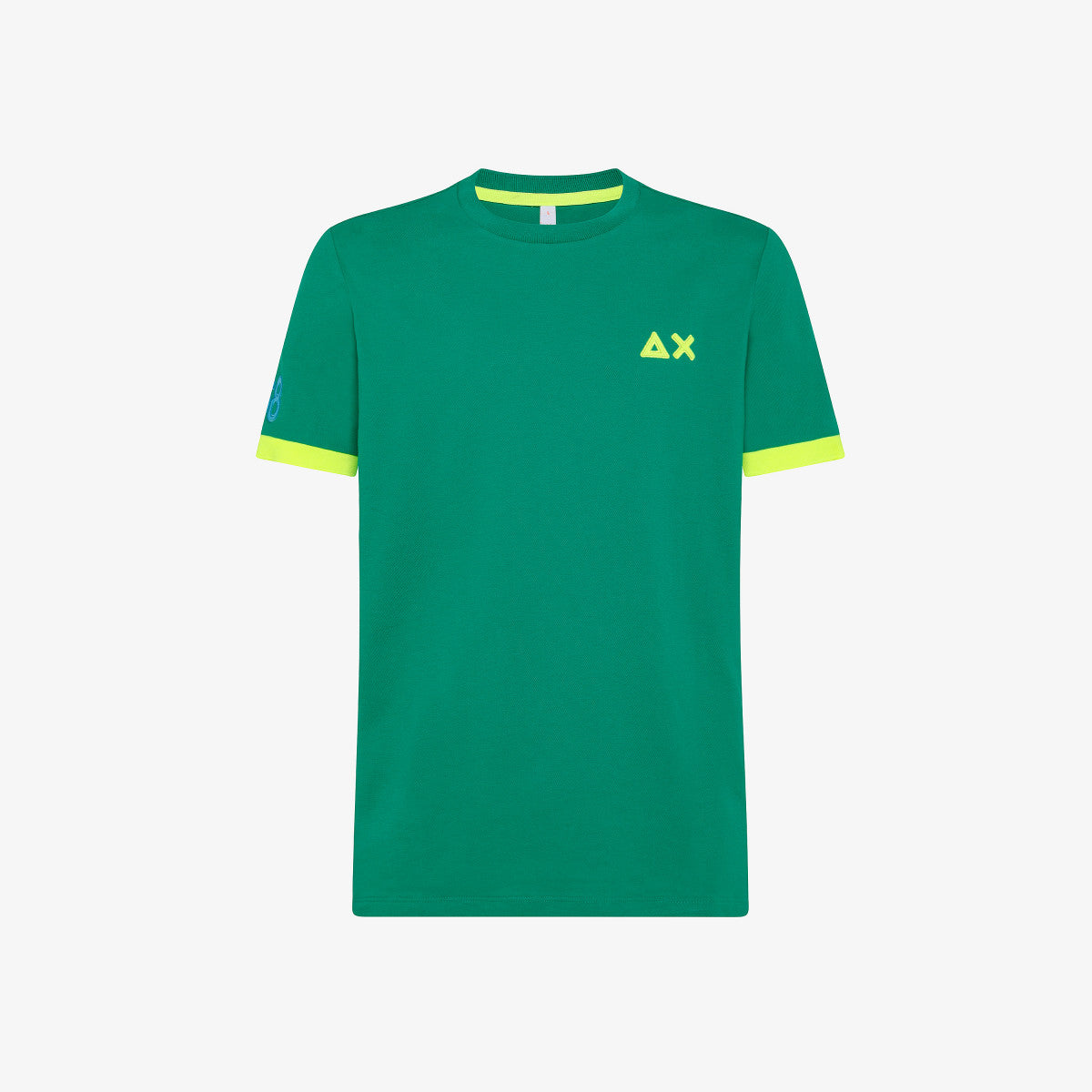 T-Shirt Sun 68 con Contrasti / Verde - Ideal Moda