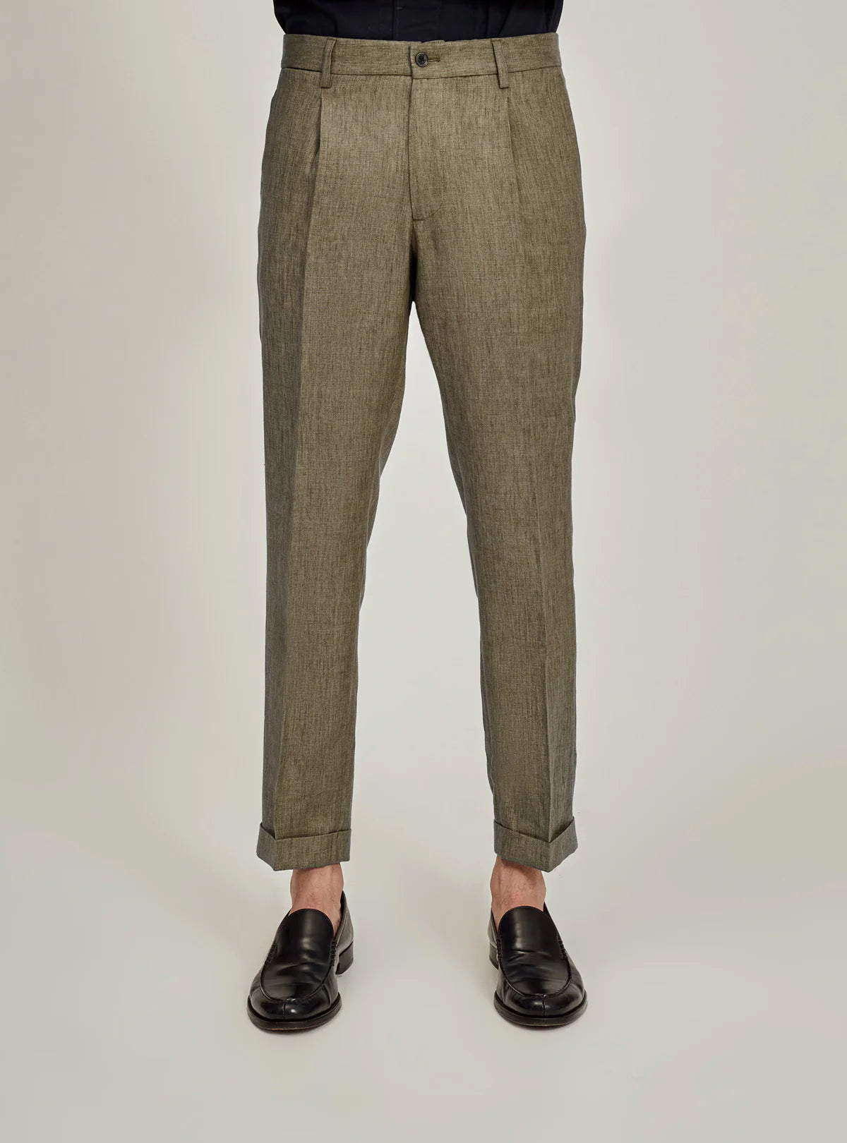 Pantalone in Lino Briglia / Beige - Ideal Moda