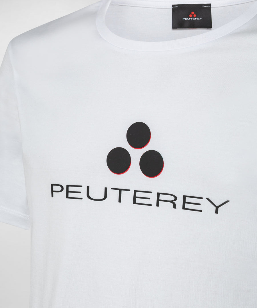 T-Shirt Peuterey con Stampa / Bianco - Ideal Moda