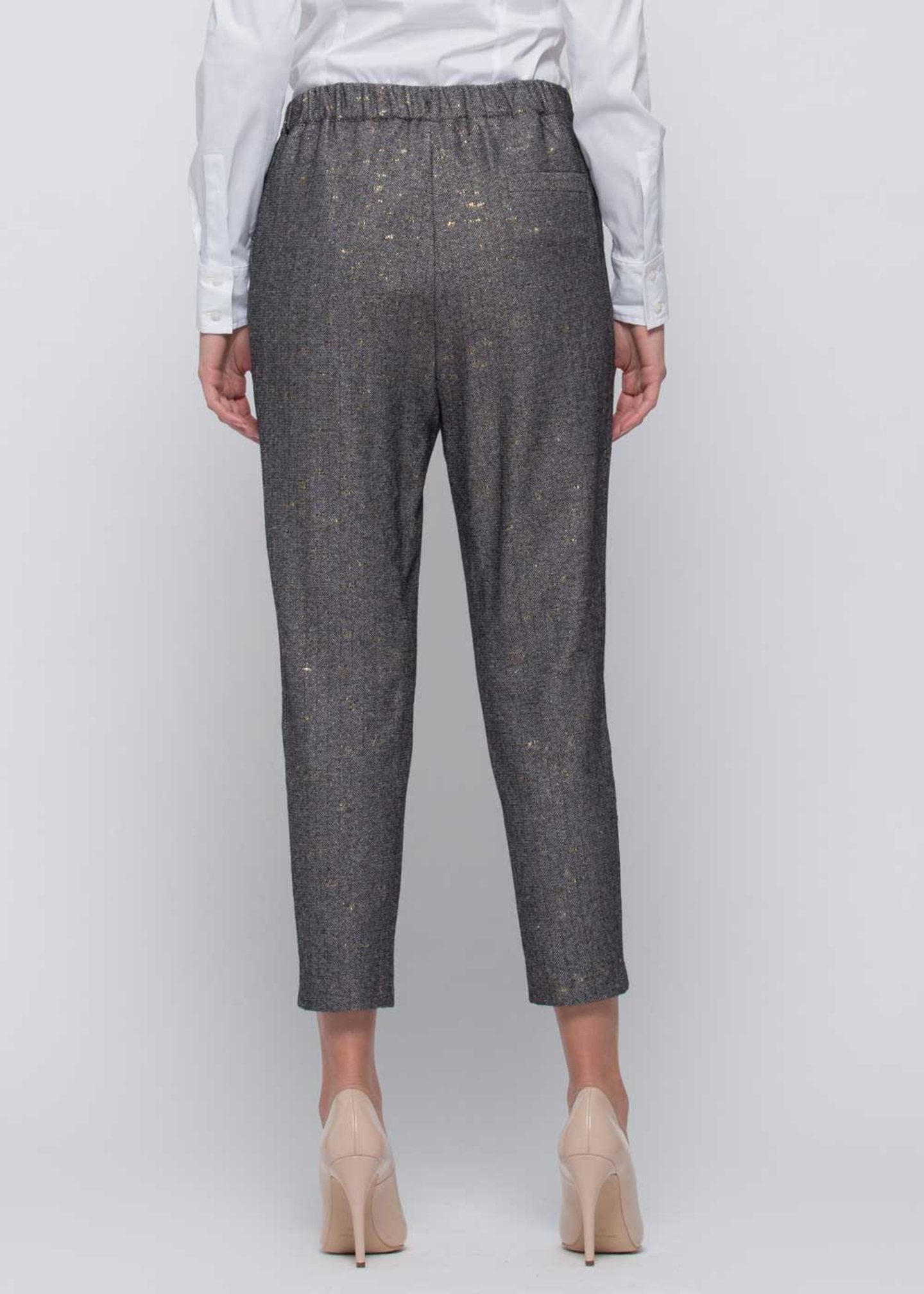 Pantalone Kocca con Laccio / Nero - Ideal Moda