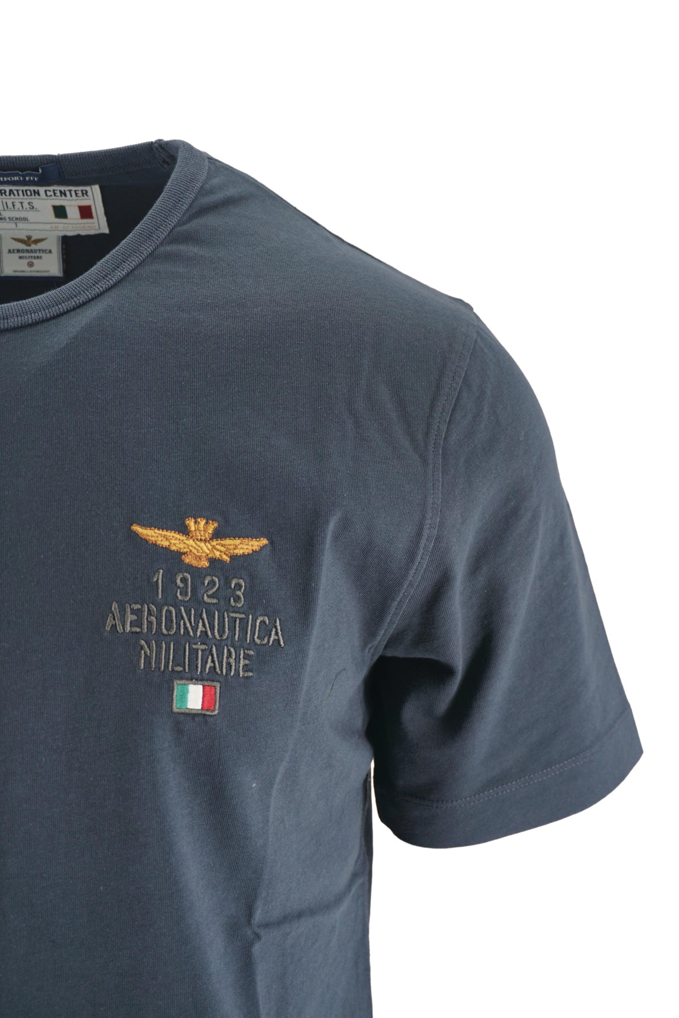 T-Shirt con Logo Frontale Aeronautica Militare / Blu - Ideal Moda