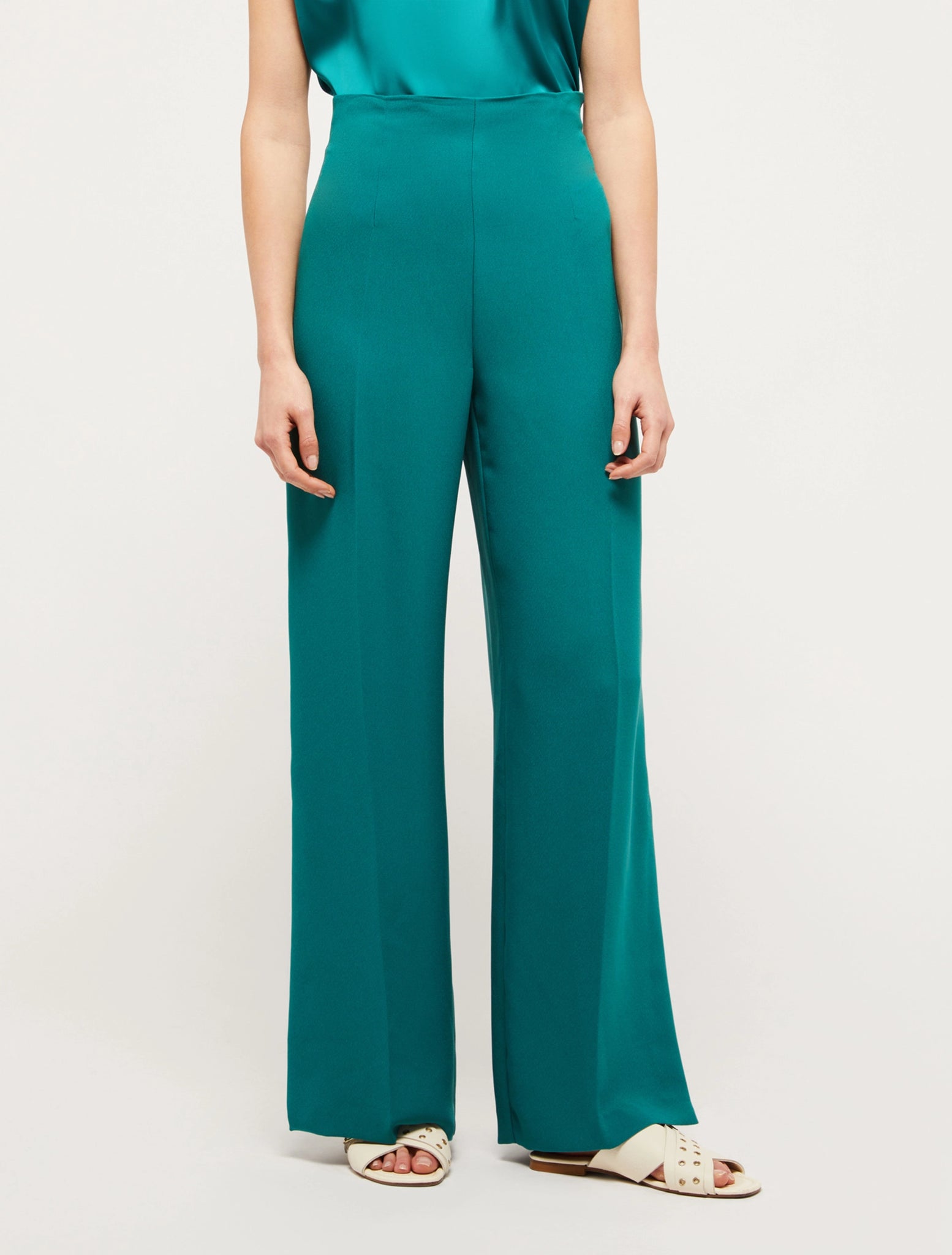 Pantalone in Satin PennyBlack / Verde - Ideal Moda