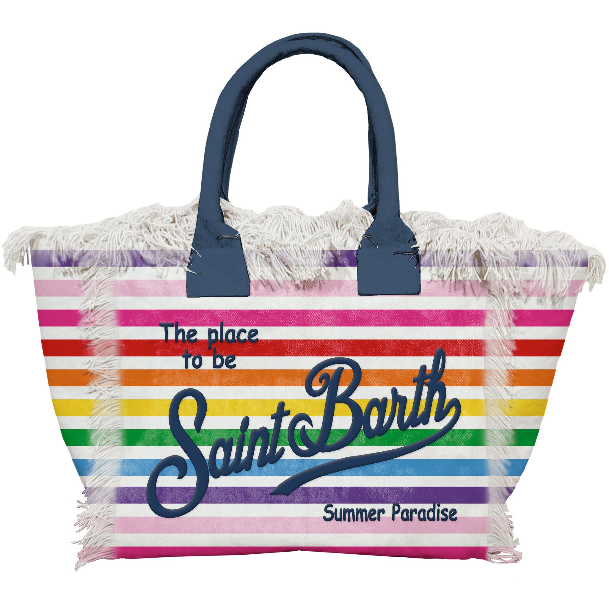 Borsa Vanity in Canvas con Logo Mc2 Saint Barth / Multicolor - Ideal Moda