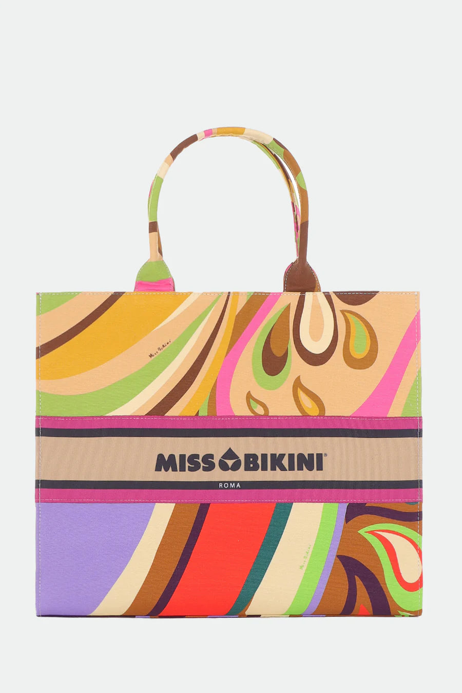 Borsa in Canvas con Logo Miss Bikini / Multicolor - Ideal Moda