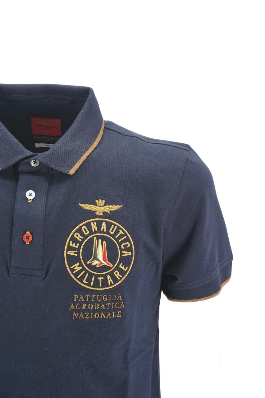 Aeronautica Militare Polo Shirt in Jersey Blue