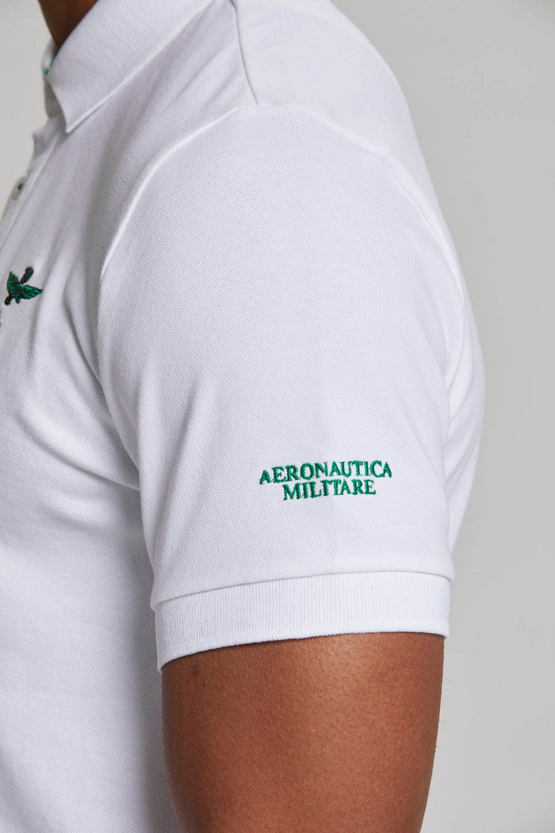 Polo Aeronautica Militare con Logo / Bianco - Ideal Moda