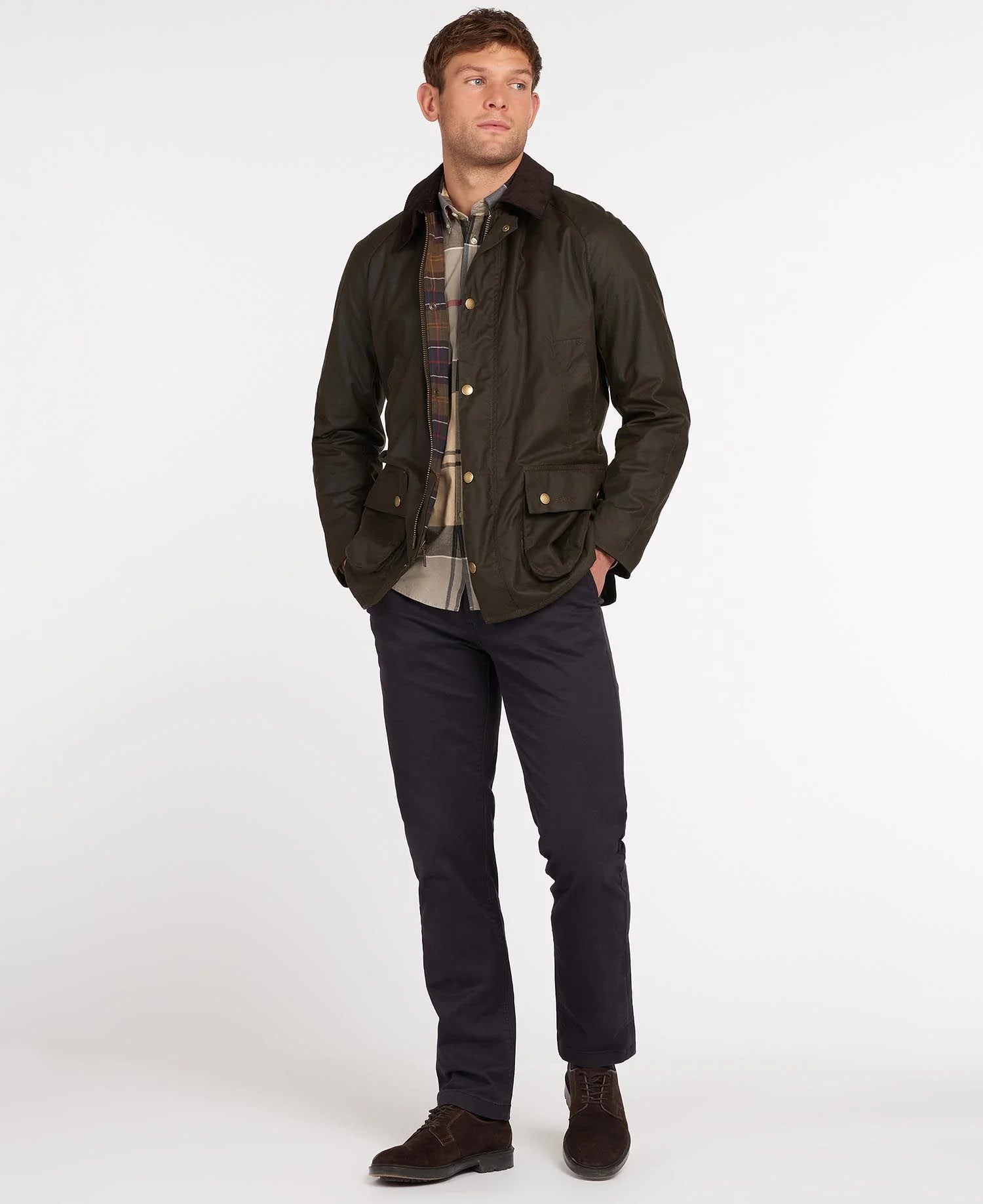 Giubbino Barbour Ashby Wax Verde