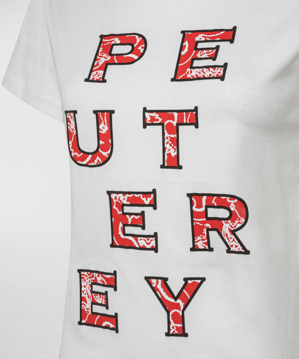 T-Shirt Peuterey con Stampa / Bianco - Ideal Moda