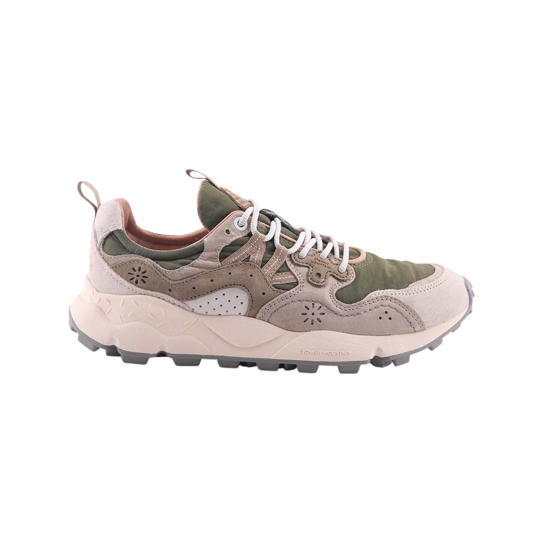 Sneakers in Suede e Tessuto Flower Mountain / Beige - Ideal Moda