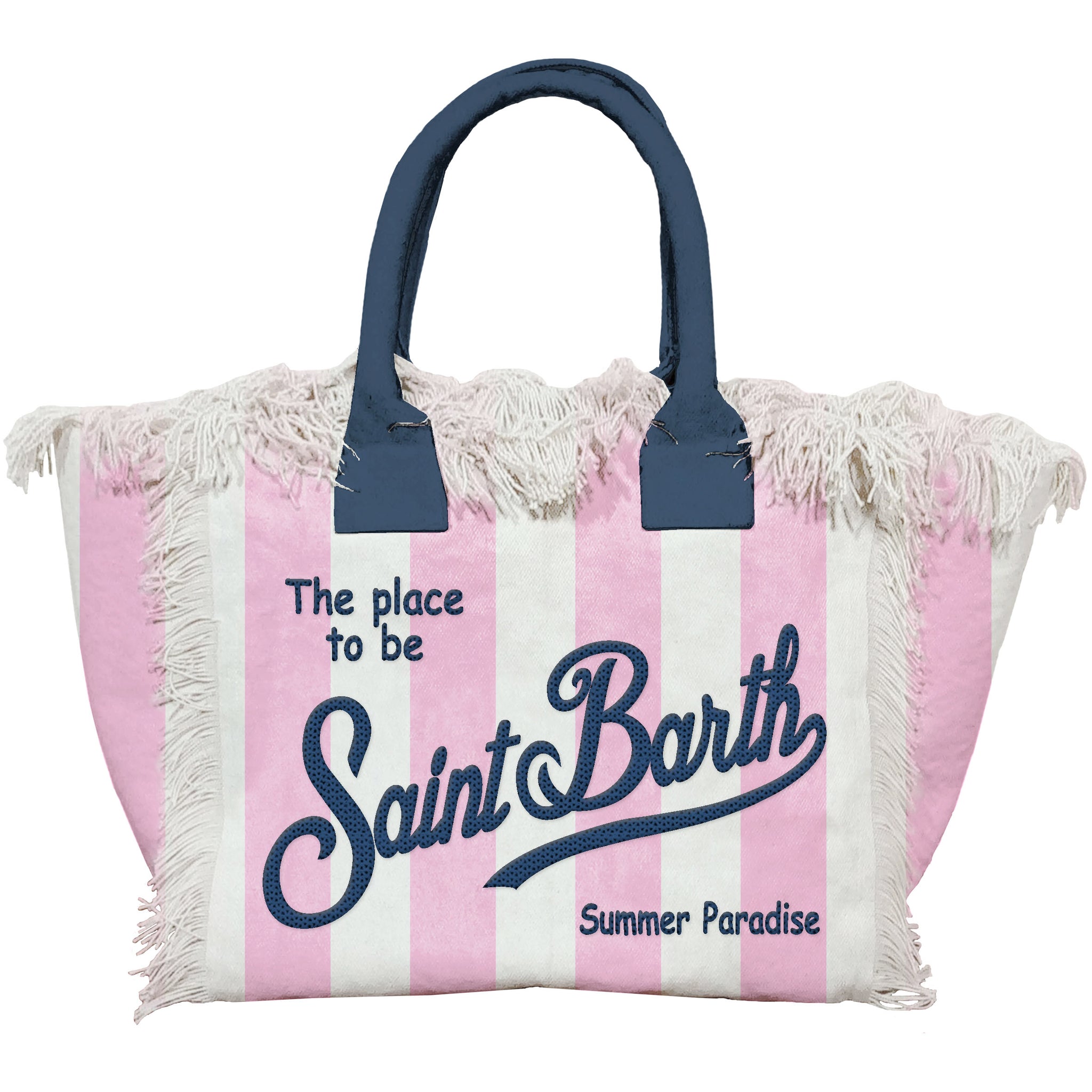 Borsa Vanity in Canvas con Logo Mc2 Saint Barth / Rosa - Ideal Moda