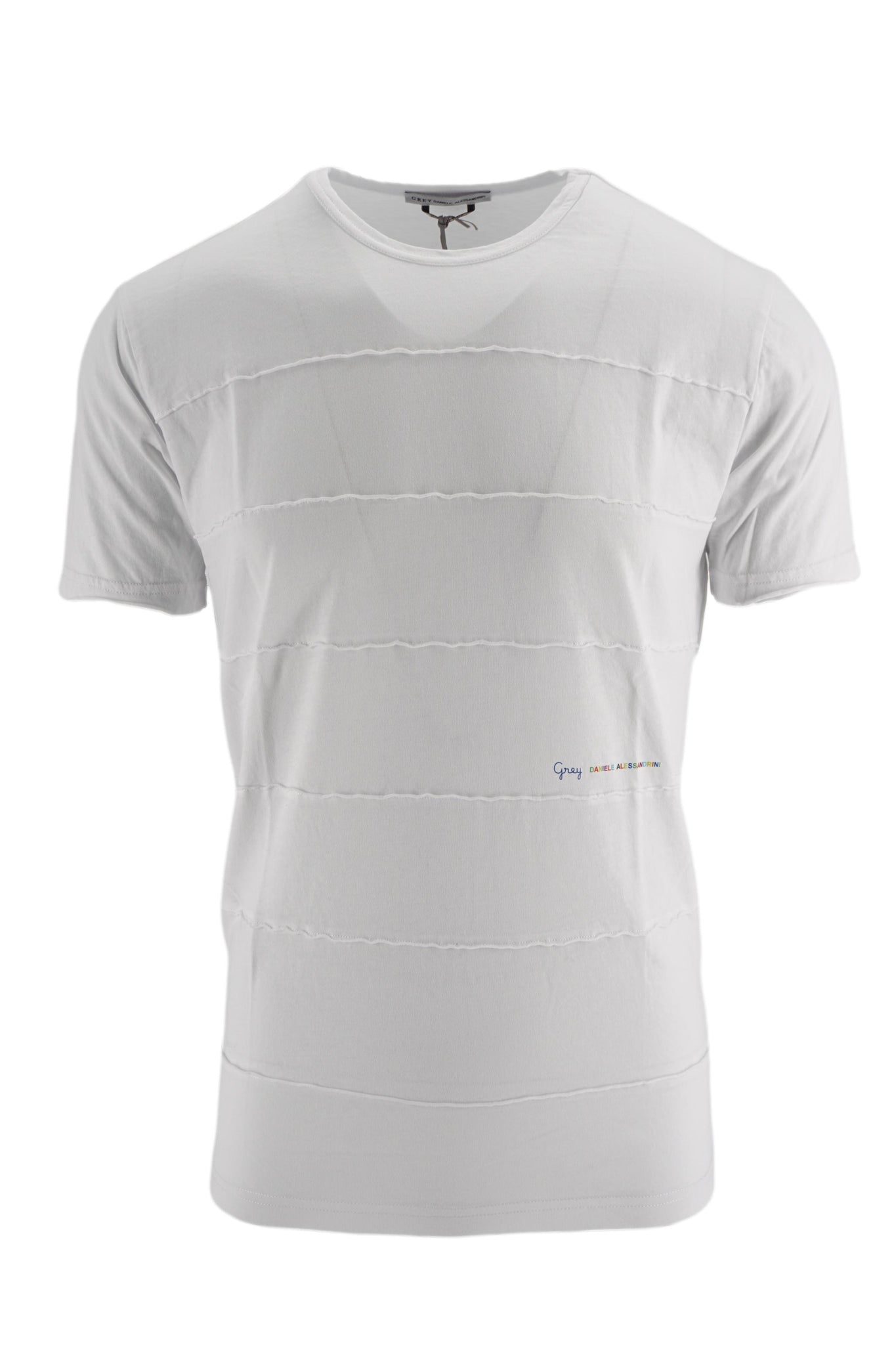 T-Shirt con Dettagli Daniele Alessandrini / Bianco - Ideal Moda