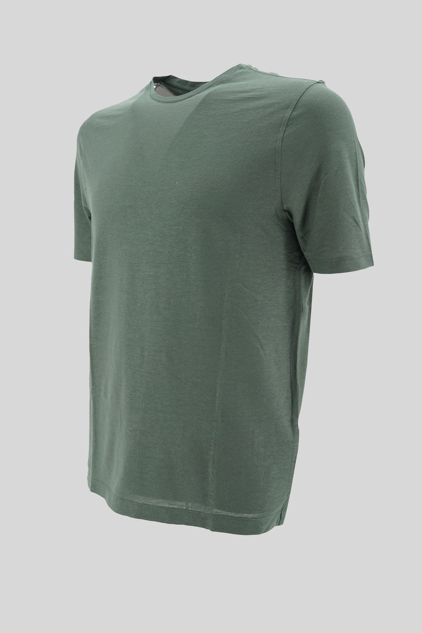 T-Shirt Girocollo / Verde - Ideal Moda