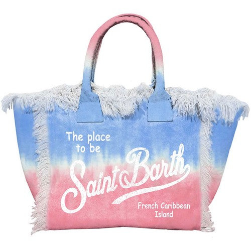 Borsa Vanity in Canvas con Logo Mc2 Saint Barth / Multicolor - Ideal Moda