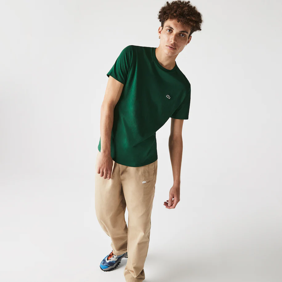 T-Shirt Lacoste in Pima Cotton / Verde - Ideal Moda