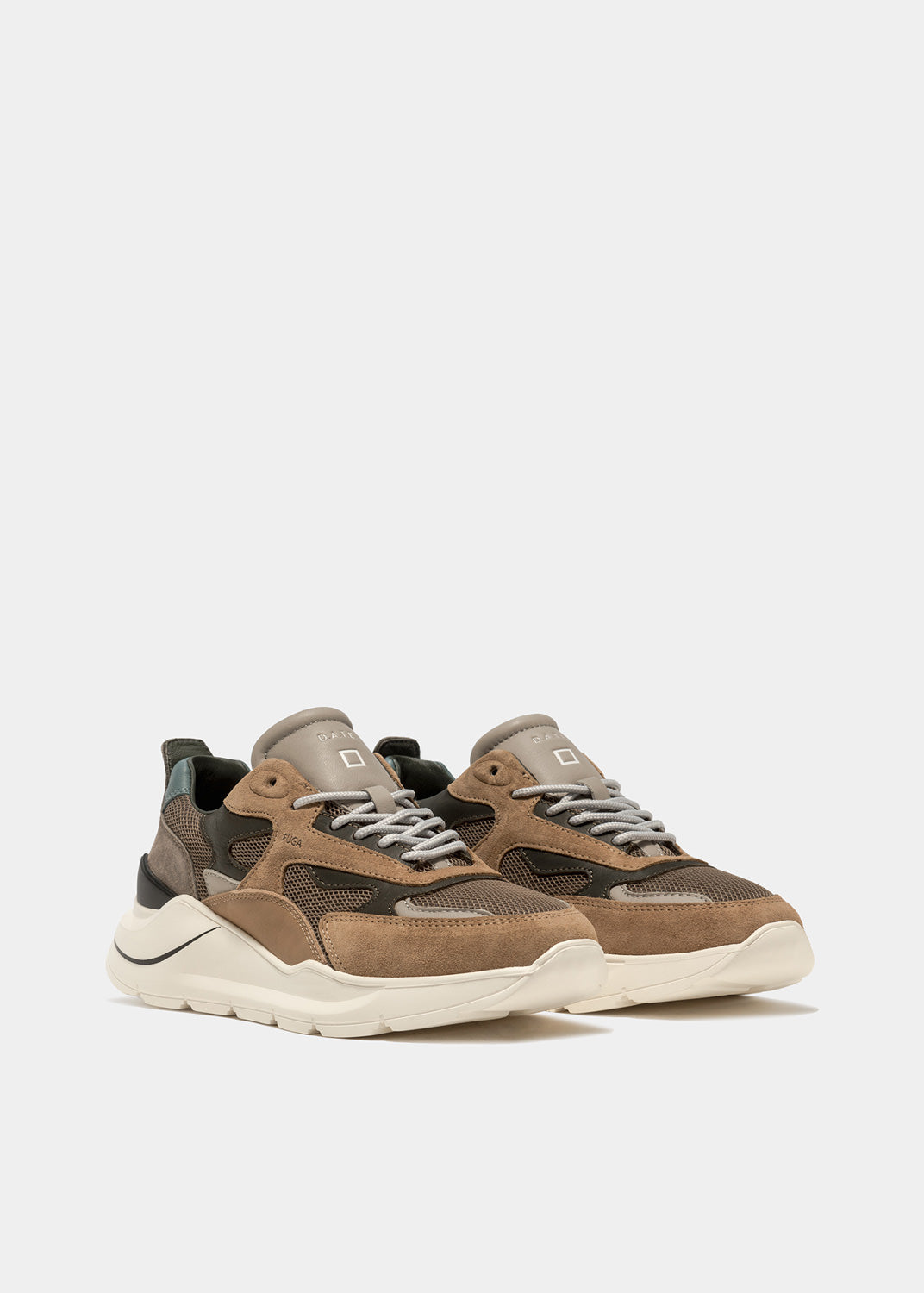 Sneaker DATE in Suede Fuga Mesh / Beige - Ideal Moda