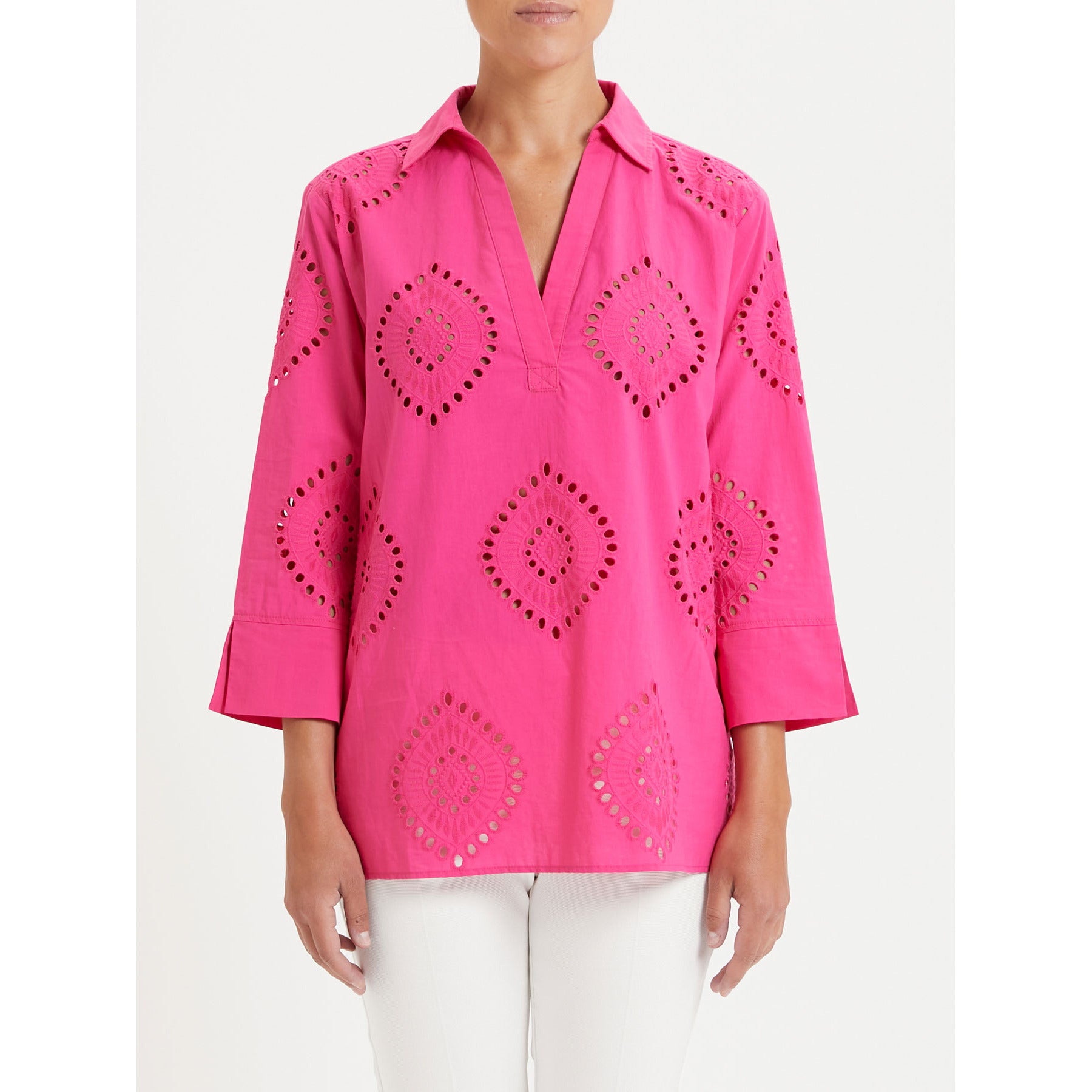 Camicia a Polo Penny Black / Fucsia - Ideal Moda