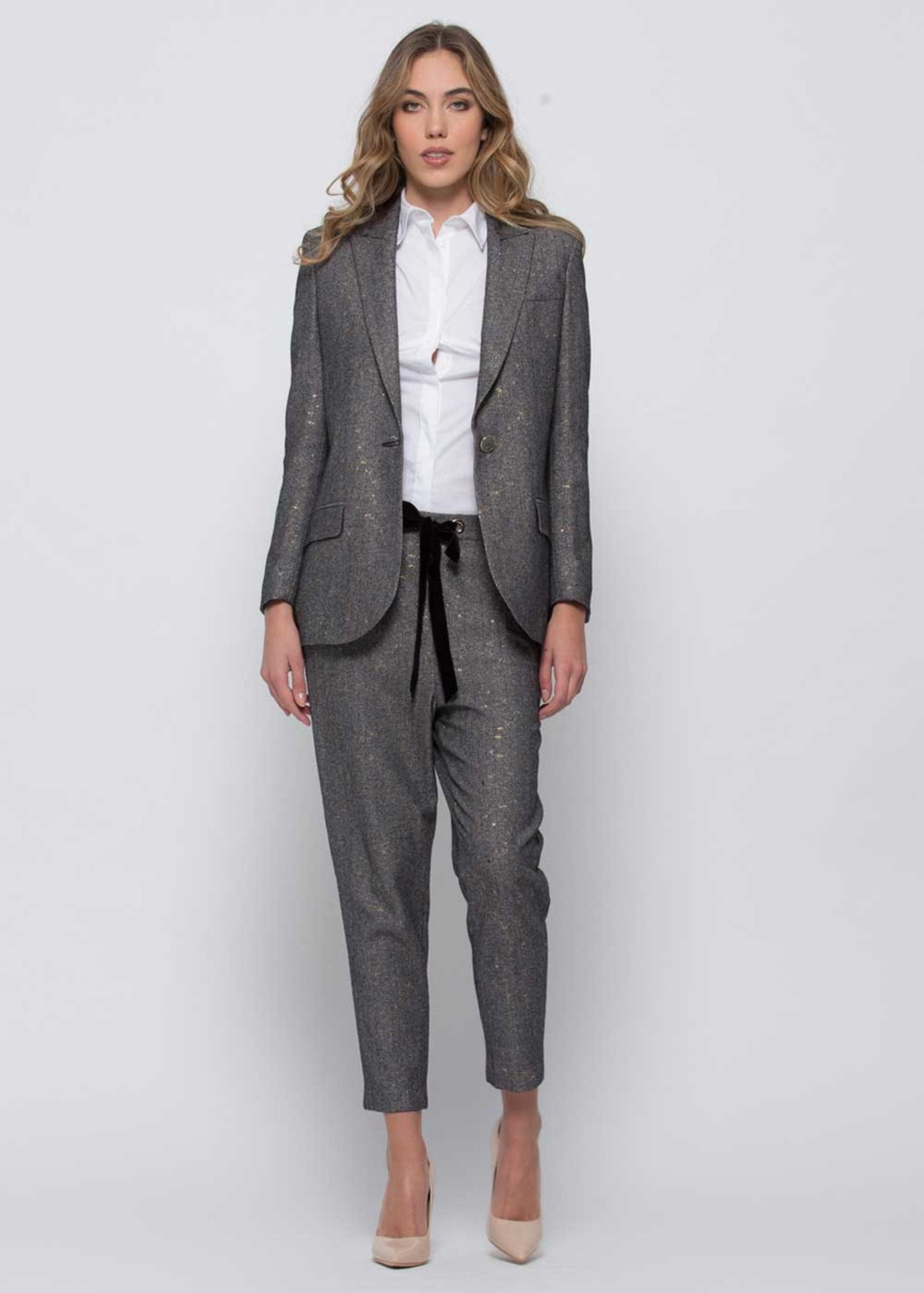 Pantalone Kocca con Laccio / Nero - Ideal Moda