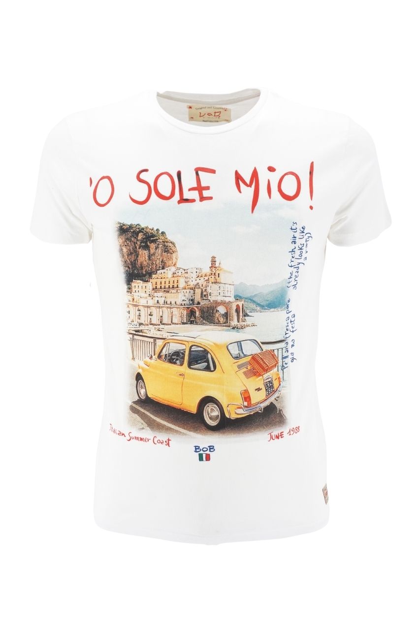 T-Shirt Bob con Stampa / Bianco - Ideal Moda