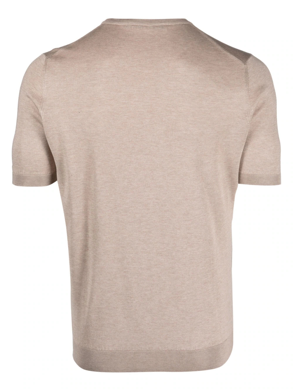 T-Shirt in Seta Tagliatore / Beige - Ideal Moda