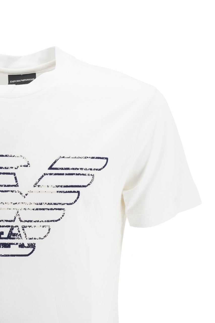 T-Shirt Emporio Armani con Logo / Bianco - Ideal Moda