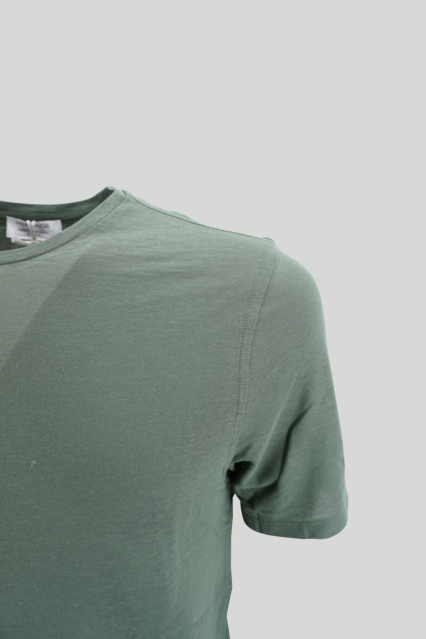 T-Shirt Girocollo / Verde - Ideal Moda