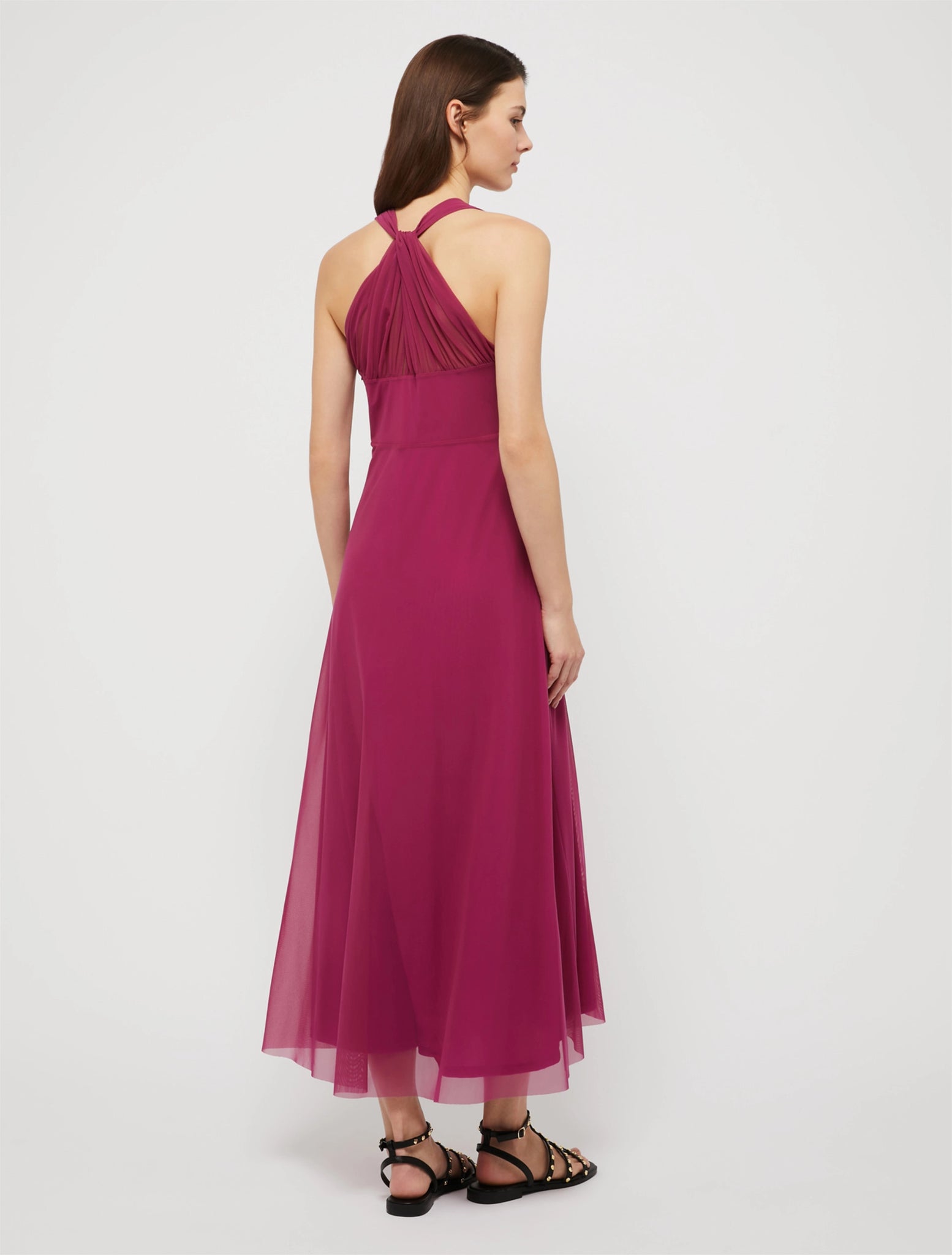 Abito Lungo in Tulle PennyBlack / Fucsia - Ideal Moda